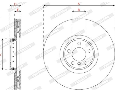 Brake disc DDF2041RVC-1 Ferodo, Image 3
