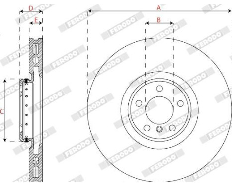 Brake disc DDF2041RVC-1 Ferodo, Image 3