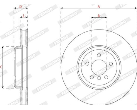 Brake disc DDF2042LC-1 Ferodo, Image 3