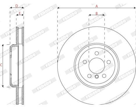 Brake disc DDF2042RC-1 Ferodo, Image 3