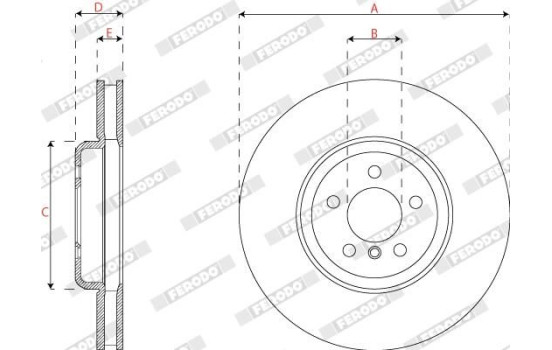 Brake disc DDF2042RC-1 Ferodo, Image 3