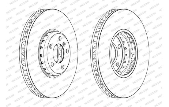 Brake disc DDF2043LVC-1 Ferodo, Image 2