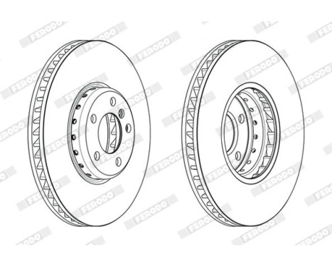 Brake disc DDF2043RVC-1 Ferodo, Image 2