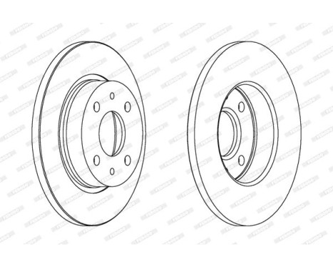 Brake disc DDF215 Ferodo, Image 2