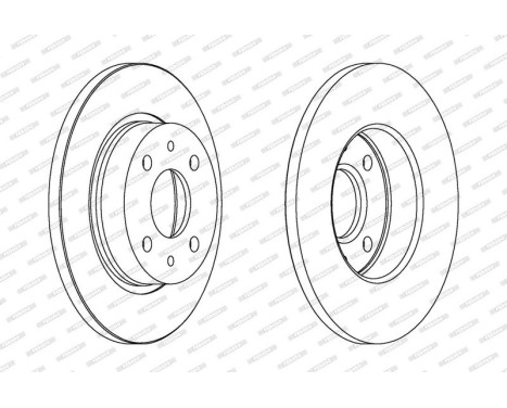 Brake disc DDF215 Ferodo, Image 2