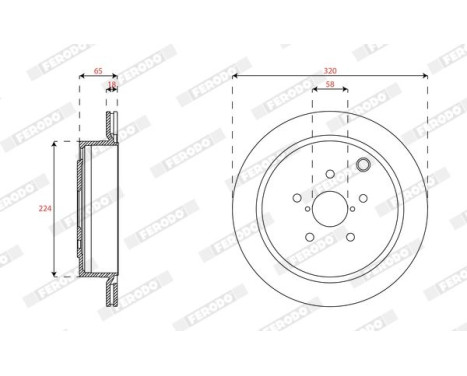 Brake disc DDF2167 Ferodo