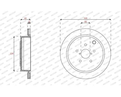 Brake disc DDF2167 Ferodo