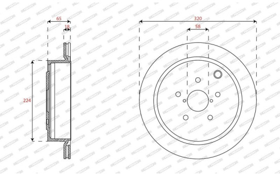 Brake disc DDF2167 Ferodo