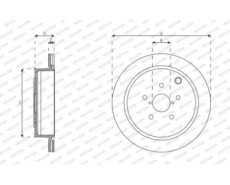 Brake disc DDF2167 Ferodo, Image 2