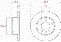 Brake disc DDF2196C Ferodo