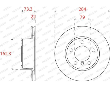 Brake disc DDF2196C Ferodo