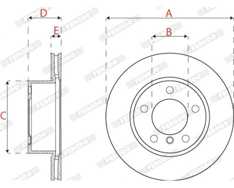 Brake disc DDF2196C Ferodo, Image 3