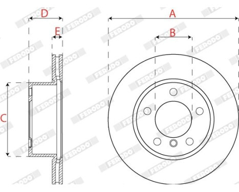 Brake disc DDF2196C Ferodo, Image 3