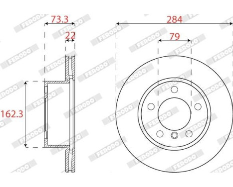 Brake disc DDF2196C Ferodo, Image 2