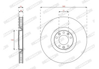 Brake disc DDF2211C-1 Ferodo