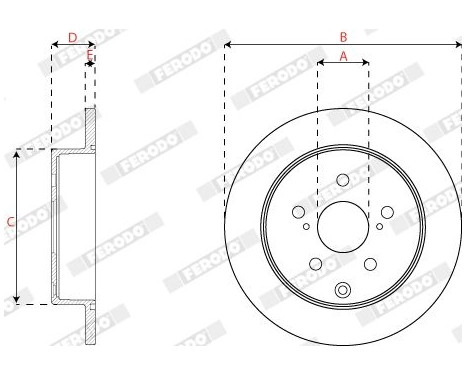 Brake disc DDF2307C Ferodo, Image 4
