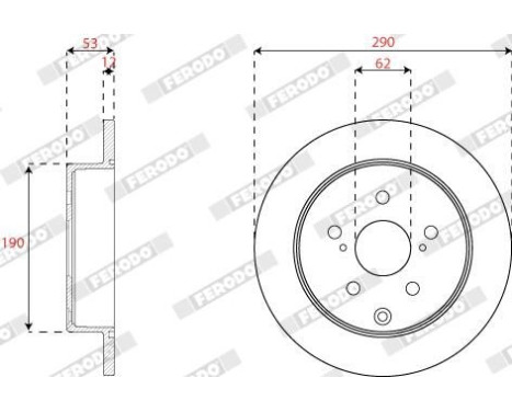 Brake disc DDF2307C Ferodo, Image 3