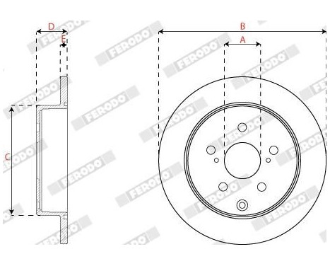 Brake disc DDF2307C Ferodo, Image 4