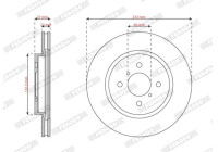Brake disc DDF2376C Ferodo