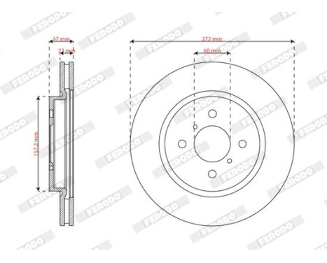 Brake disc DDF2376C Ferodo