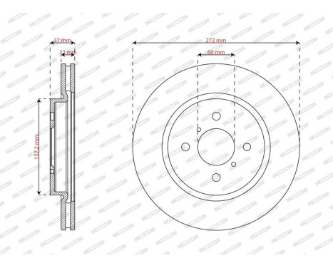 Brake disc DDF2376C Ferodo, Image 2