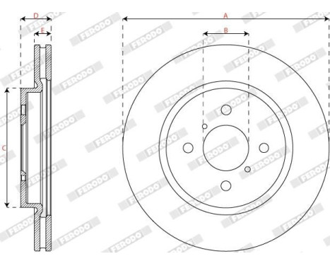 Brake disc DDF2376C Ferodo, Image 3