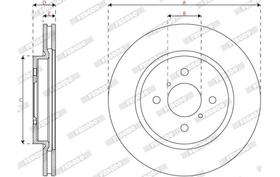 Brake disc DDF2376C Ferodo, Image 3