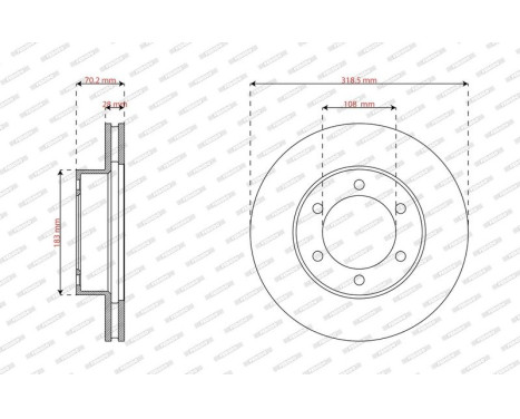 Brake disc DDF2435 Ferodo, Image 2