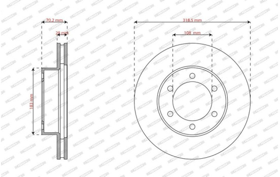 Brake disc DDF2435 Ferodo, Image 2