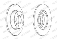 Brake disc DDF248C Ferodo