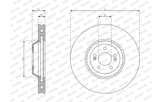 Brake disc DDF2521C-1 Ferodo, Image 3