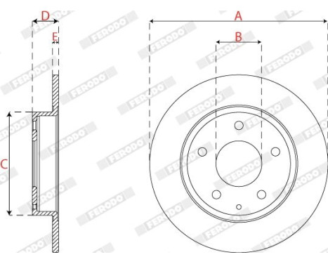 Brake disc DDF2533C Ferodo, Image 3