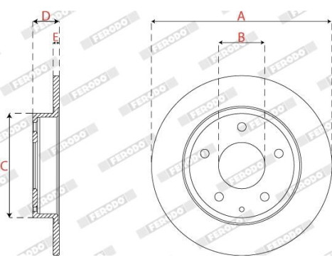 Brake disc DDF2533C Ferodo, Image 3