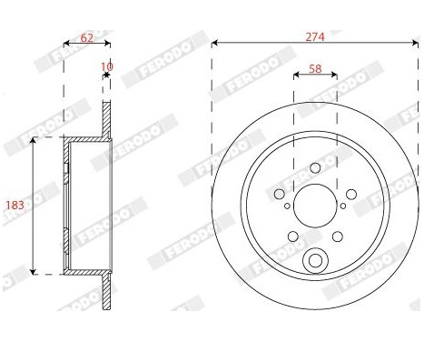 Brake disc DDF2560C Ferodo, Image 2