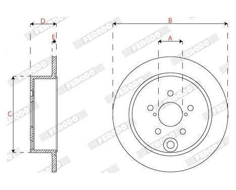 Brake disc DDF2560C Ferodo, Image 3