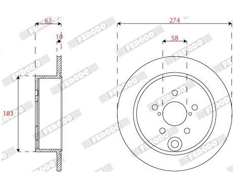 Brake disc DDF2560C Ferodo, Image 2