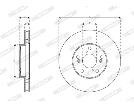 Brake disc DDF2574 Ferodo, Image 2