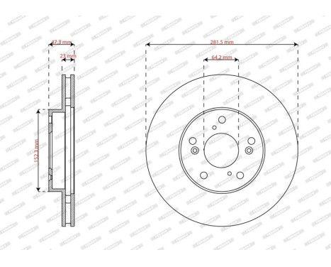 Brake disc DDF2574 Ferodo, Image 2