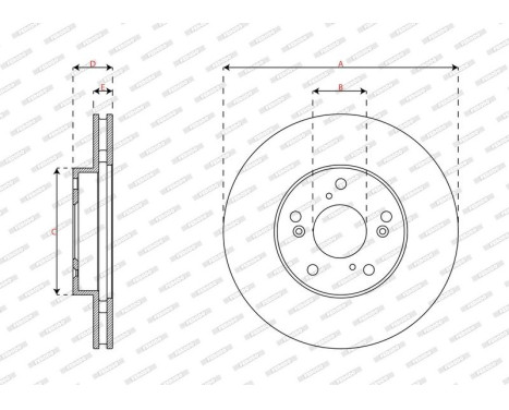 Brake disc DDF2574 Ferodo, Image 3