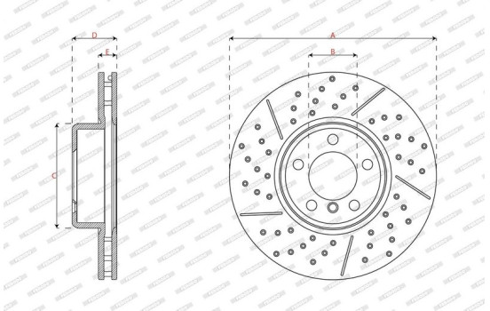 Brake disc DDF2614C-1 Ferodo, Image 6