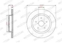 Brake disc DDF2638C Ferodo