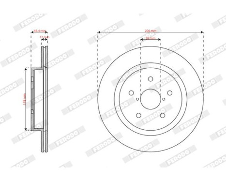 Brake disc DDF2638C Ferodo
