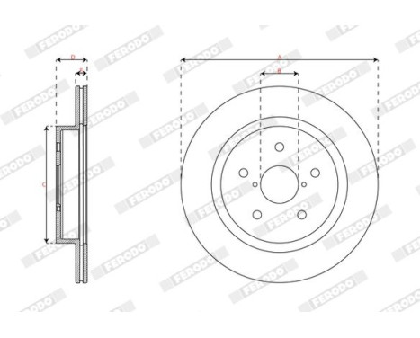 Brake disc DDF2638C Ferodo, Image 2