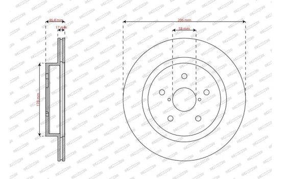 Brake disc DDF2638C Ferodo, Image 2