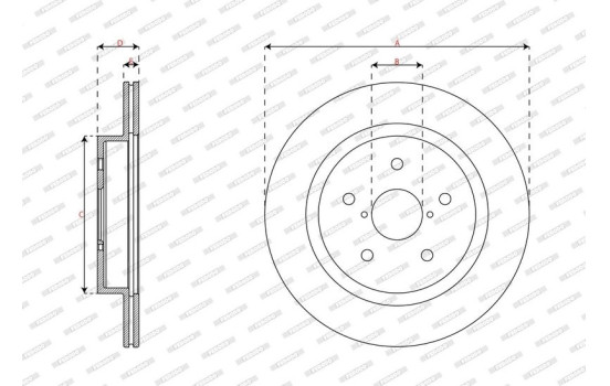 Brake disc DDF2638C Ferodo, Image 3