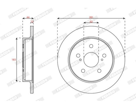 Brake disc DDF2643C Ferodo, Image 2