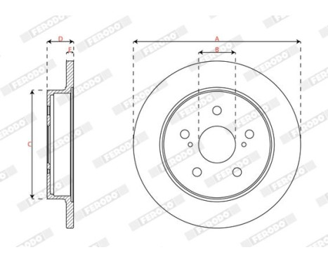 Brake disc DDF2643C Ferodo, Image 3