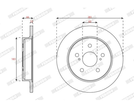 Brake disc DDF2643C Ferodo, Image 2