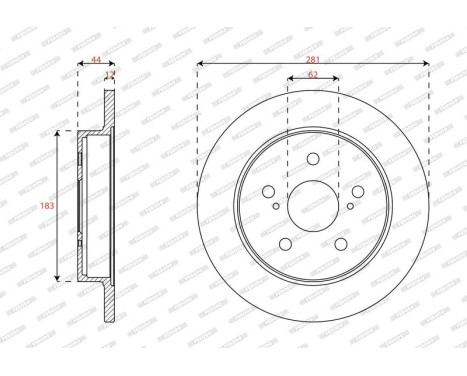 Brake disc DDF2643C Ferodo, Image 2