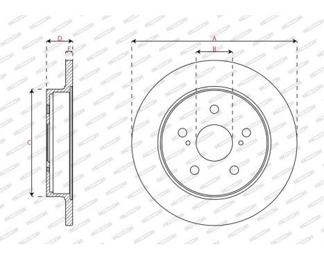 Brake disc DDF2643C Ferodo, Image 3